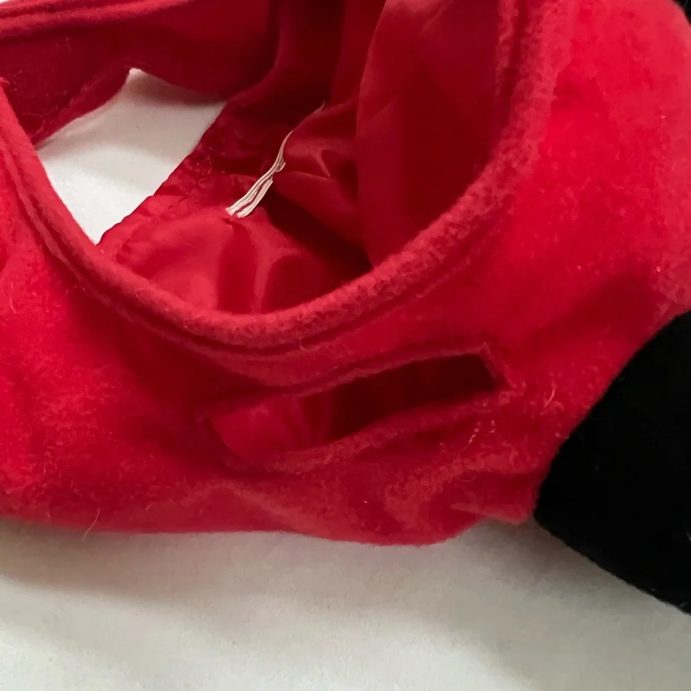 Devil Dog Costume Top Paw Halloween Size M 2 Pieces Hat With Horns and Cape Pup